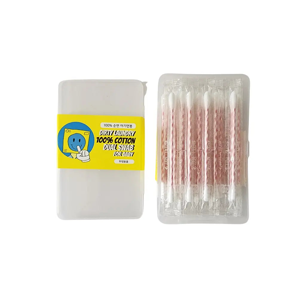 DIRTY LAUNDRY Dual Baby Cotton Swabs (120 swabs x 4 Boxes) The CLO Beauty Bar