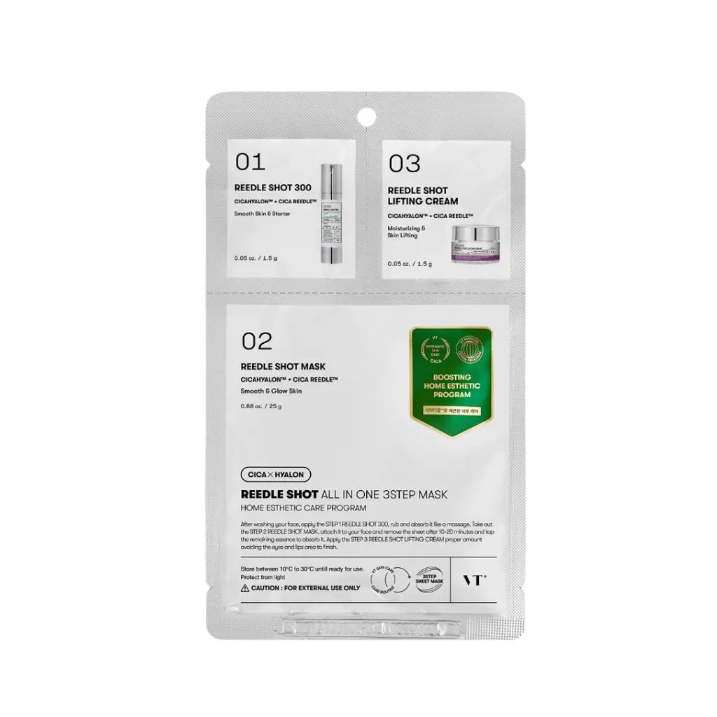 VT Cosmetics Reedle Shot All in One 3-step Mask (5 pieces) The CLO Beauty Bar