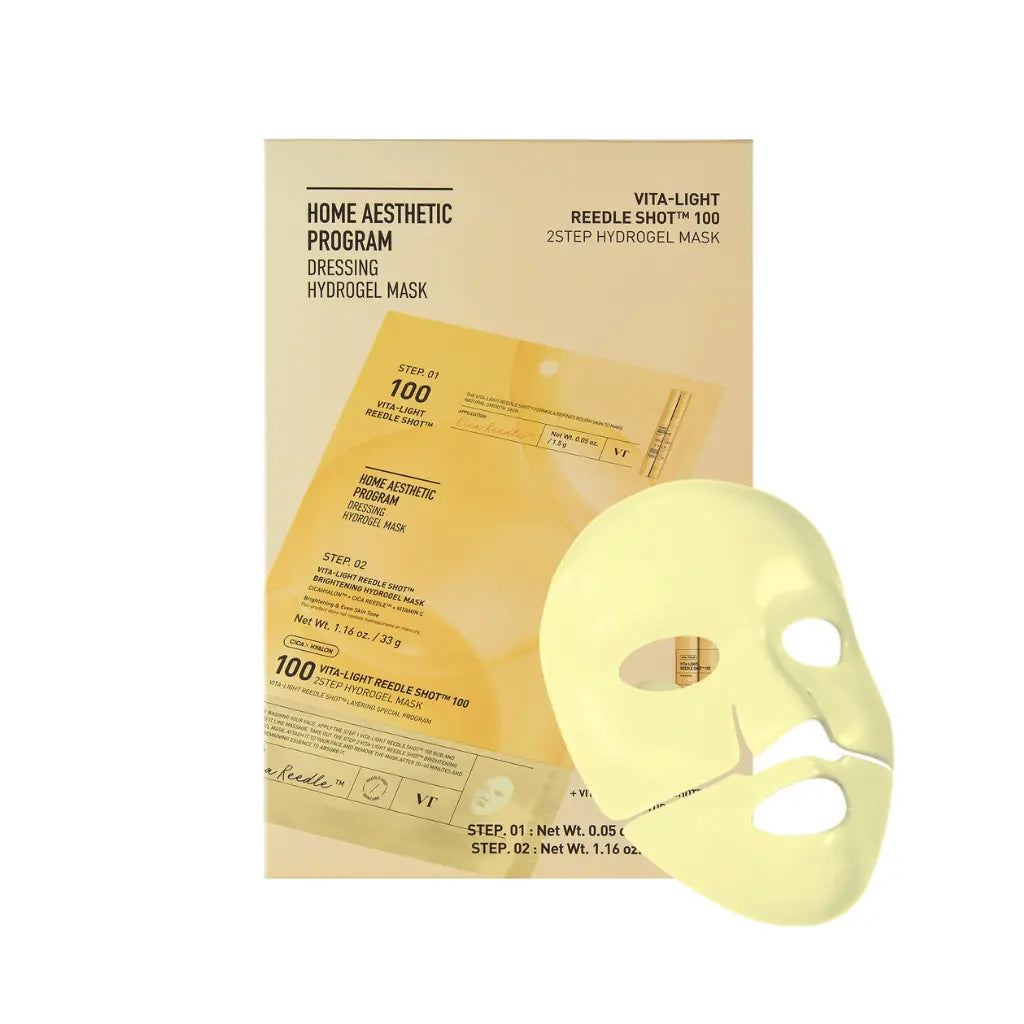 VT Cosmetics Vita-Light Reedle Shot 100 2-Step Hydrogel Mask (5 pieces) The CLO Beauty Bar