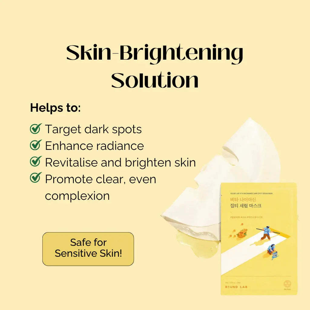 Round Lab Vita Niacinamide Dark Spot Serum Mask (10 pieces) The CLO Beauty Bar