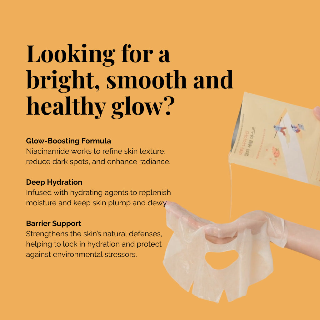 ラウンドラボ ヴィタ ナイアシンアミド ダークスポットセラムマスク - 1箱 - 10枚入り x 20ml